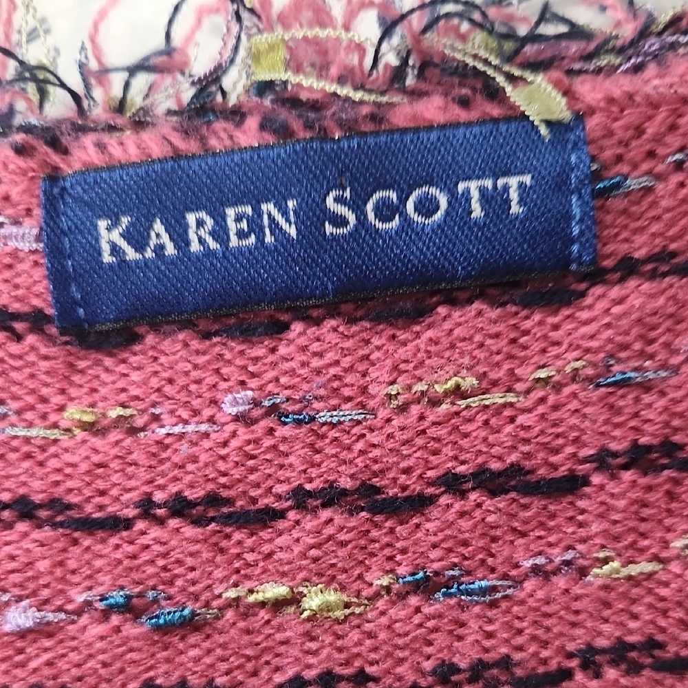 Karen Scott Pink Textured Cardigan - XL - Picture 2 of 12